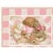 Fabric Traditions Pink Teddy Bear Toss Panel Cotton Fabric